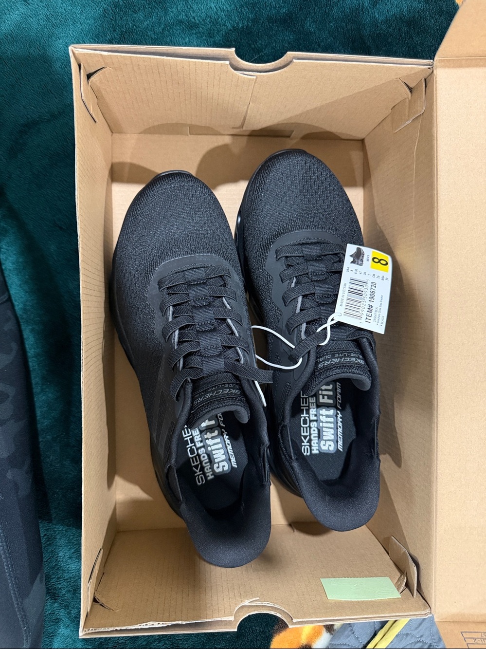 Skechers SwiftFit Hands Free Men's Shoes - Black - Size 8 - Brand New in Box